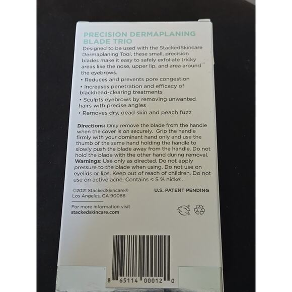 Replacement Dermaplaning Blades - 3 Pack Refill for Stacked Skincare Refill - Picture 2 of 2
